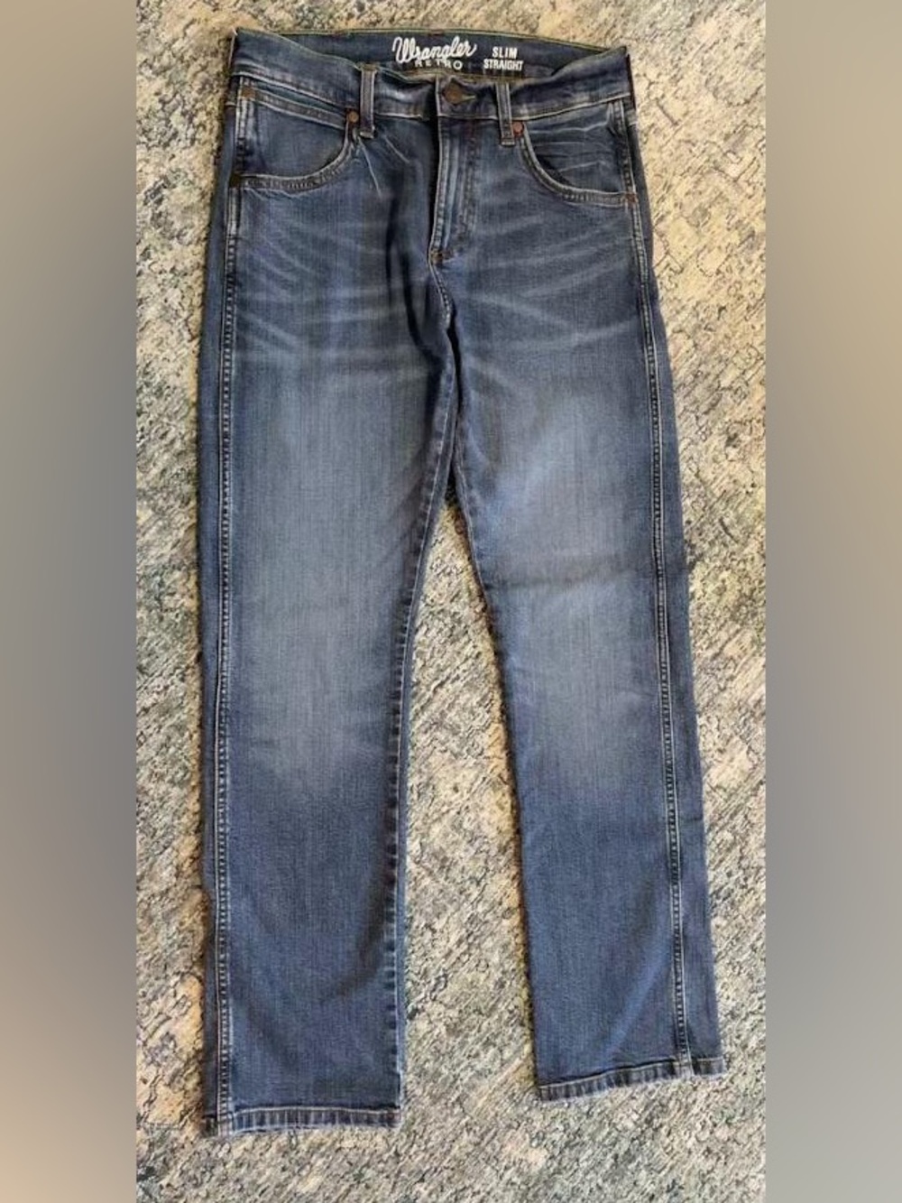 Wrangler Retro Men's Slim Straight Jeans Size 29x32 Medium Wash